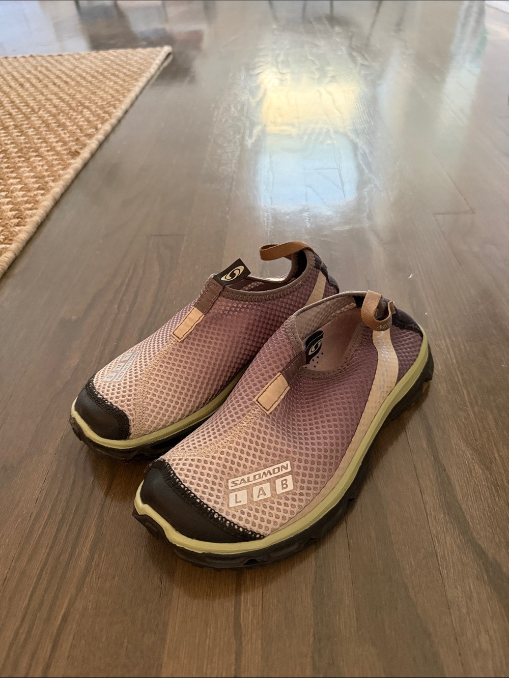 Salomon RX Moc shoes athletic slip-on shoes in mauve and olive